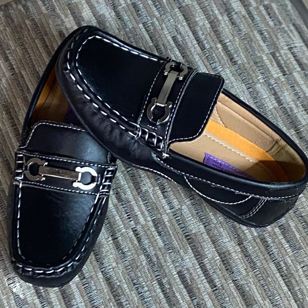 toddler boy leather black shoes size 11